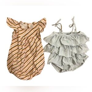 2pc - Knit 3 month baby girl onesies Tocoto Vintage and Soft Gallery